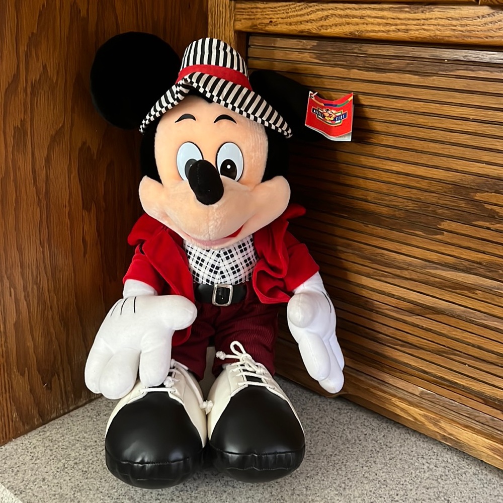 Vintage Mickey for kids Mickey Mouse Plush Doll 19” Tall Christmas